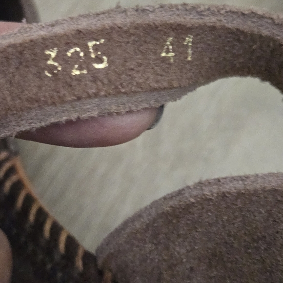 THE ART COMPANY Open Toe Wood Heeled Sandal Brown Leather Women's EU 41 - Picture 9 of 11